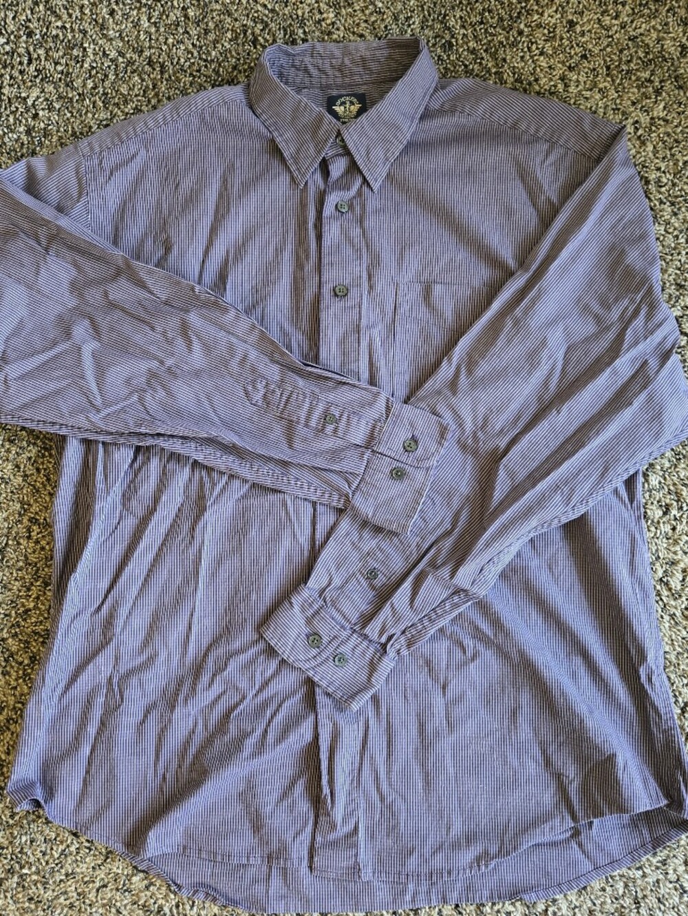 Dockers Stretch Men's Dress Shirt Purple Sz Large